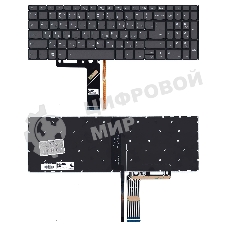 Клавиатура для ноутбука Lenovo IdeaPad S340-15 черная с подсветкой