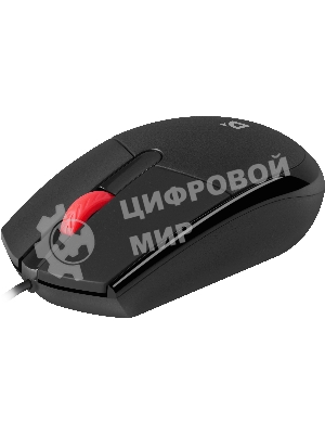 Мышь проводная Defender Delta MM-523 черный, 1000 dpi, USB, кнопки - 3