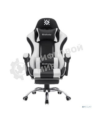 Кресло игровое Defender TIOS черный/белый, PU 64055