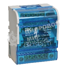 Шины на DIN-рейку в корпусе IEK YND10-4-07-100 (кросс-модуль) ШНК 4х7 3L+PEN IEK