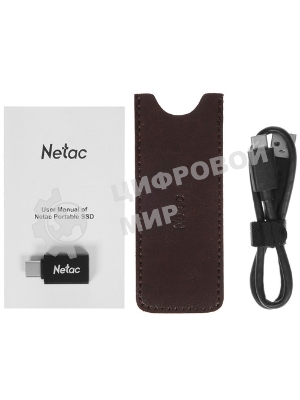 Внешний SSD Netac Z SLIM, 2TB, USB 3.2 Gen 2 Type-C, R/W 550/480, черный