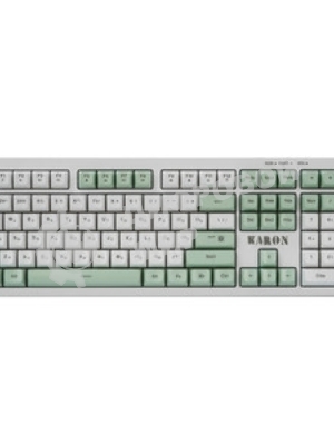 Клавиатура Defender Karon GK-129 проводная, USB Type-A, белый/зеленый