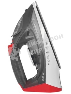 Утюг BRAYER BR4011 черный/белый/красный, 2400 Вт, 20 г /мин, 140 г/мин, 330 мл