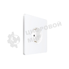 Systeme Electric Systeme Infinity Арктический лед Розетка с заземлением со шторками, 16А