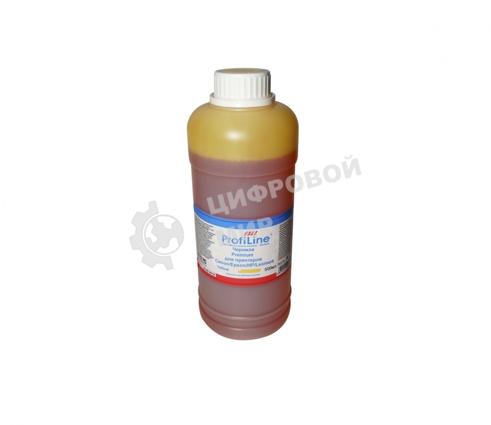 Чернила ProfiLine Premium для принтеров Canon/Epson/HP/Lexmark Yellow 500 мл водн