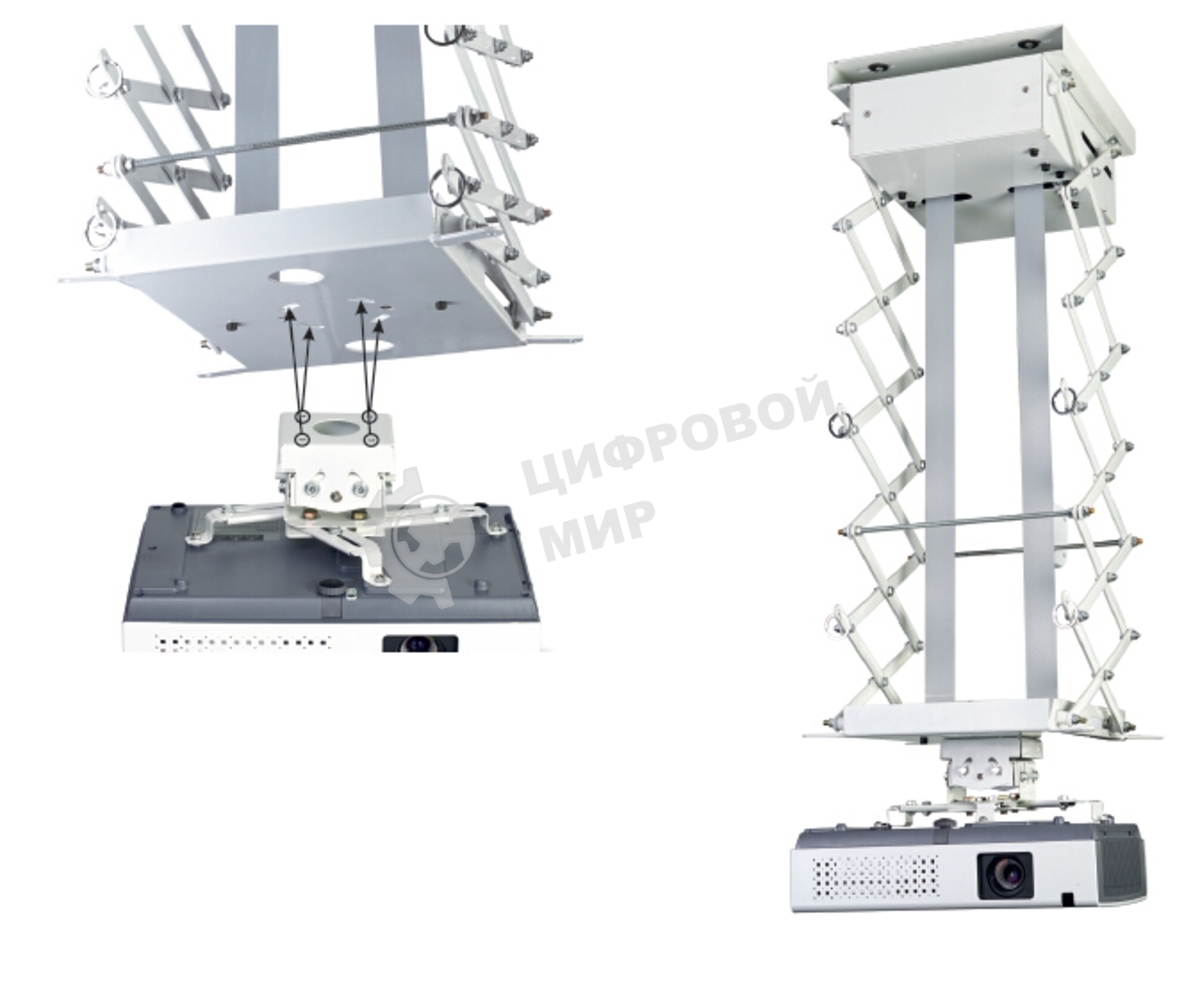 Моторизованный потолочный лифт для проектора 100 см, цв. белый