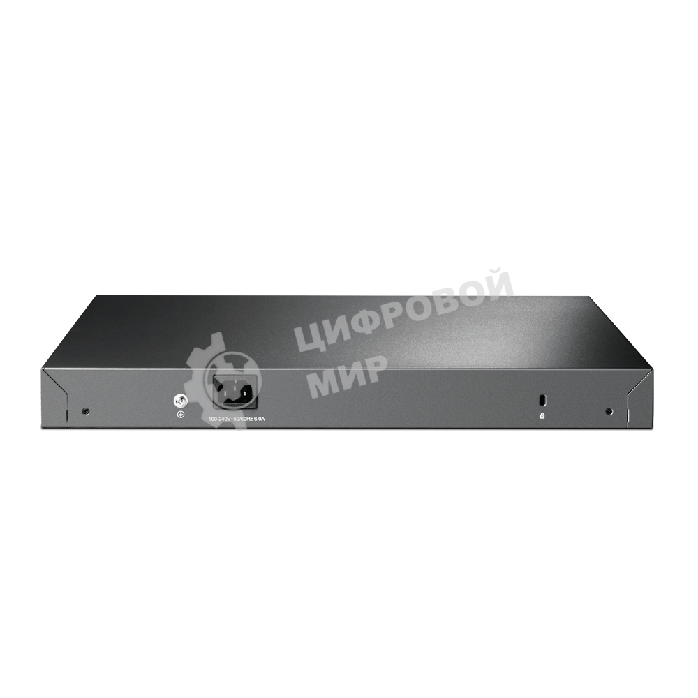 Коммутатор TP-Link 24-port Gigabit Managed PoE switch with 4 10G SFP+ ports, support 802.3af/at PoE, 1 console port, 19-inch rack mount, support L2/L2+ features.