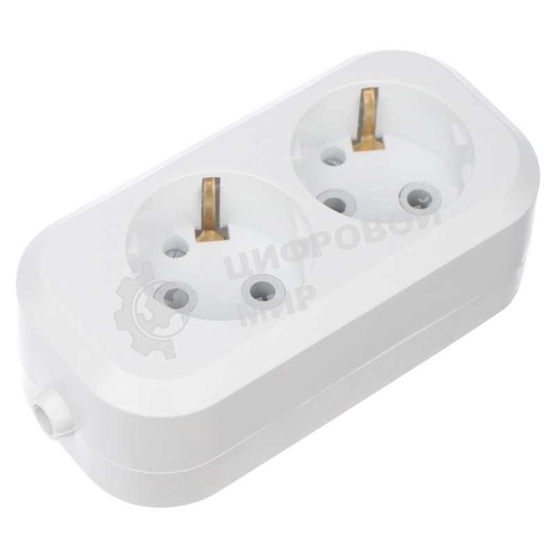 Колодка 2 гнезда с заземлением Rexant