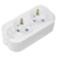 Колодка 2 гнезда с заземлением Rexant