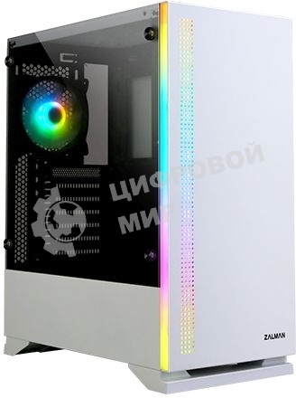 Компьютерный корпус ZALMAN S5, ATX, WHITE, WINDOW, 2xCOMBO (3.5