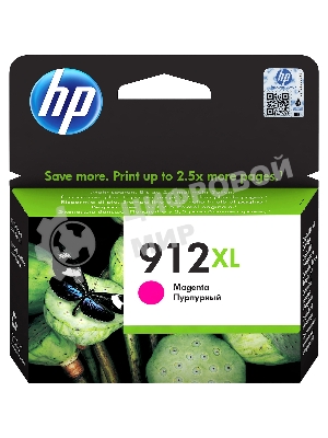 Картридж струйный HP 912XL 3YL82AE пурпурный (825 стр.) для HP OfficeJet 801x/802x