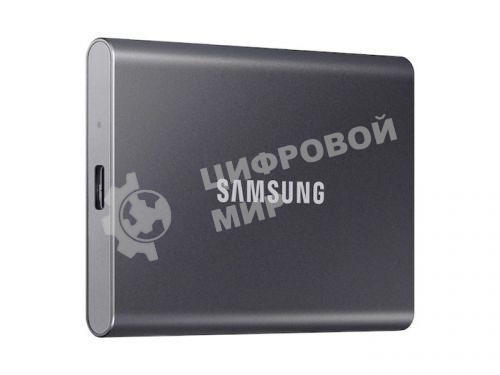 Внешний SSD Samsung T7, 2TB, USB 3.2 Gen 2 Type-C, R/W 1050/1000, титан