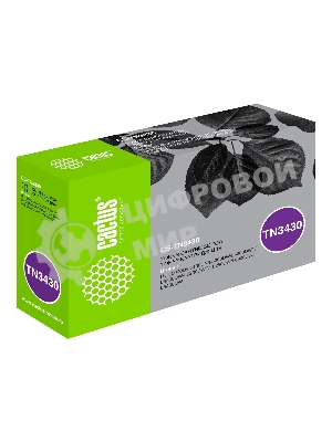 Картридж лазерный Cactus CS-TN3430 черный (3000 стр.) для Brother HL L5000/5100/5200/6250/6300/6400