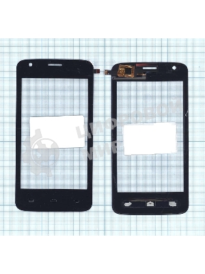Сенсорное стекло (тачскрин) для Micromax Q325, черное