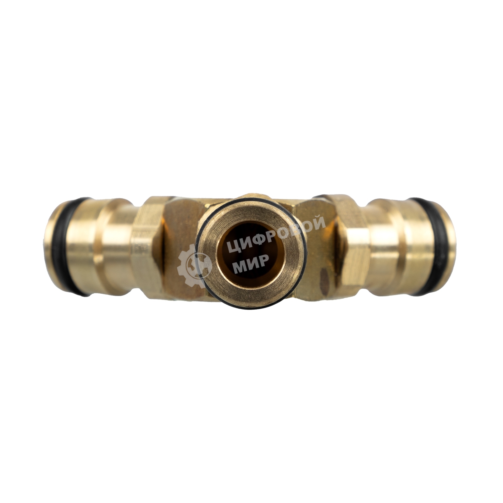 Тройник Palisad для разветвления или соединения, штуцерный, латунный