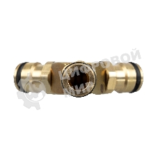 Тройник Palisad для разветвления или соединения, штуцерный, латунный