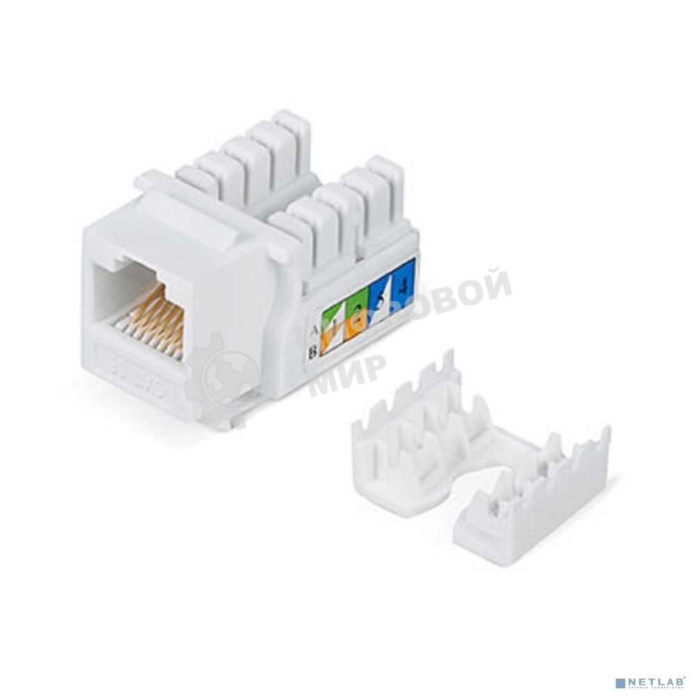 Модуль универсальный Cabeus, keystone, 1хRJ45, IDC 110, кат. 5е, неэкр., белый