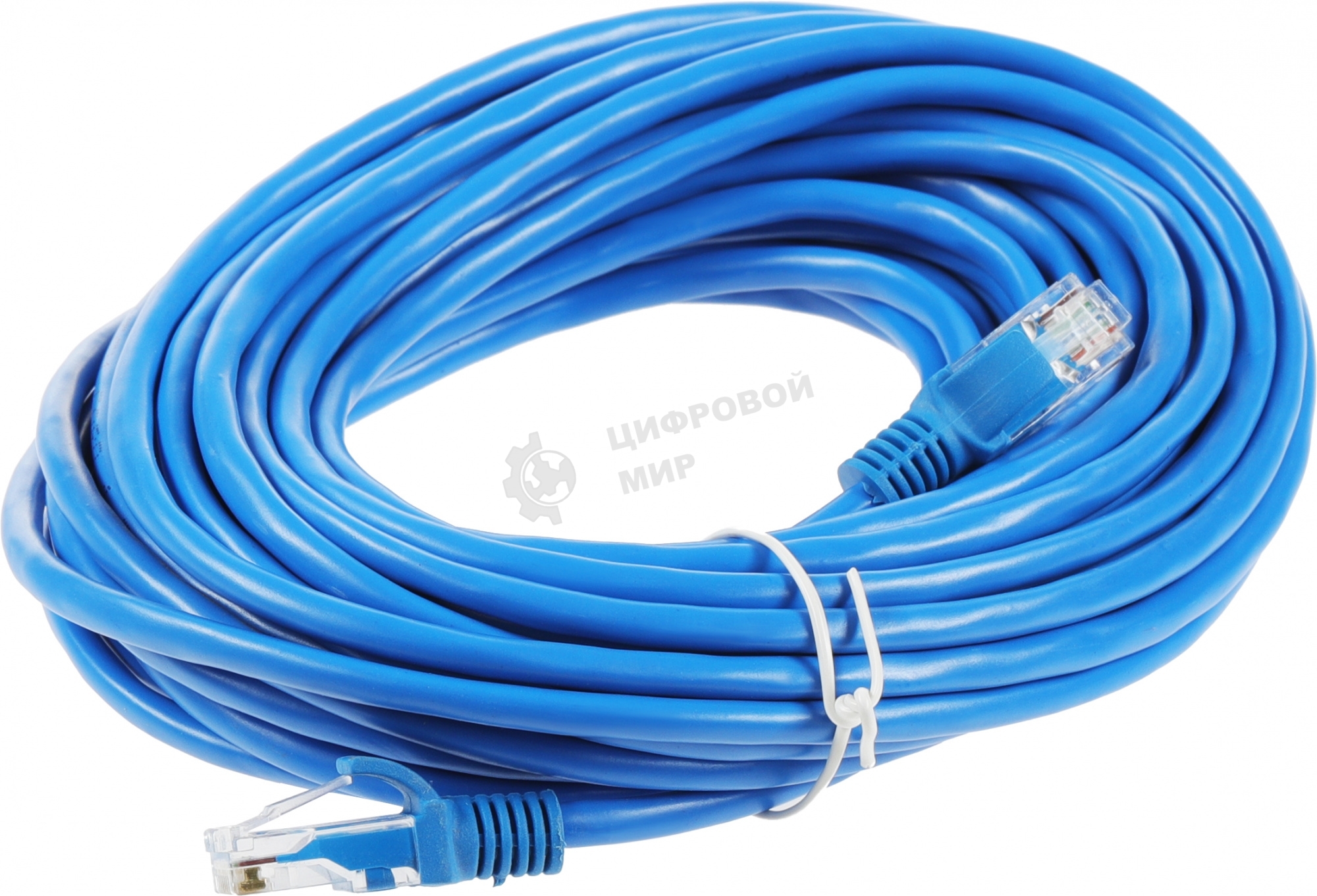 Патч-корд UTP Cablexpert PP12-10M/B cat.5e, 10м, литой, многожильный, синий