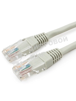 Патч-корд UTP Cablexpert cat.6, 0.5м, литой, многожильный, серый