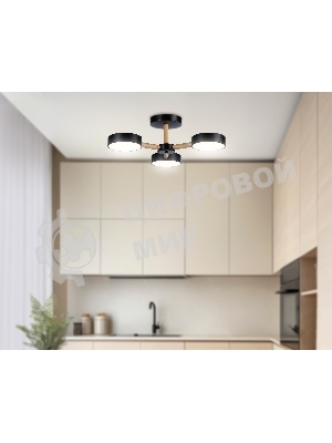 Светильник Ambrella light FL4823/3 BK черный 3000K-6400K 40W D580*160 (ПДУ ИК)