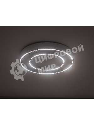 Потолочный светодиодный светильник Ambrella light FL5821 WH белый 55W 3000K/4200K/6400K D600*75 (без ПДУ)