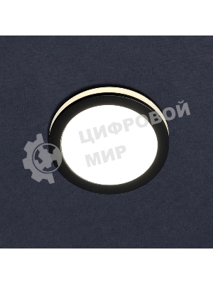Св-к встраиваемый с подсветкой круг 7Вт 4500К 85мм черный IP40 General GLP-DECO-R2-7BT-IP40-4-BL