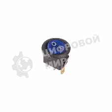 Выключатель клавишный Rexant круглый 250V 6А (3с) ON-OFF синий с подсветкой