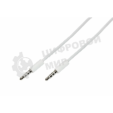 Аудиокабель Rexant 3,5 мм штекер-штекер 1 м белый