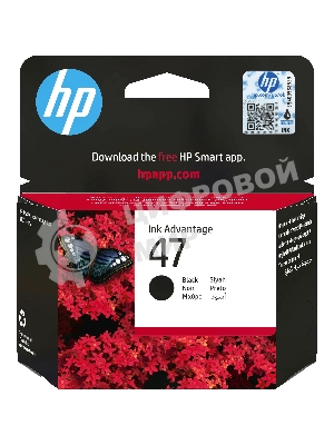 Картридж струйный HP 47 6ZD21AE черный (1300 стр.) (2мл) для HP DJ IA Ultra 4828