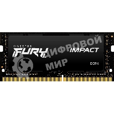 Оперативная память Kingston Fury Impact, DDR4, 16GB (1x16GB), 3200MHz, CL20, SO-DIMM