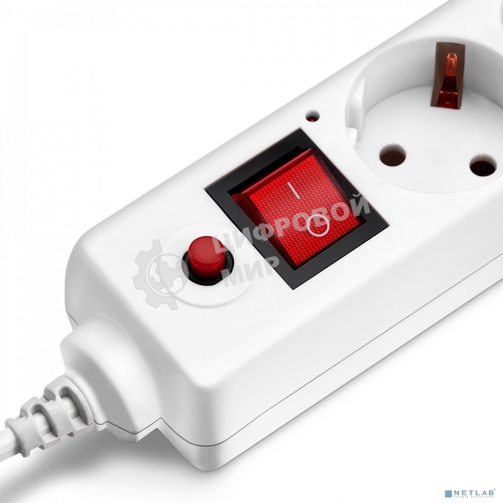 Сетевой фильтр Buro Сетевой фильтр, 6 розеток, 3 метра, белый