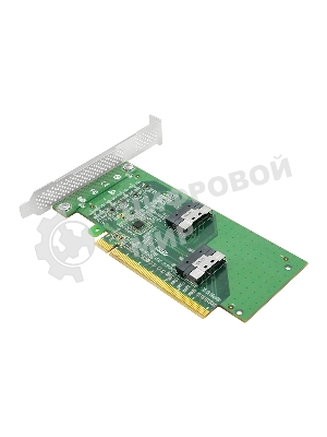 Адаптер для SSD PCIe x16 to Two SlimSAS SFF-8654 8i Adapter