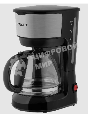 Кофеварка капельная Scarlett SC-CM33012 черный, исп. кофе - молотый, 0.6 л, 600 Вт.