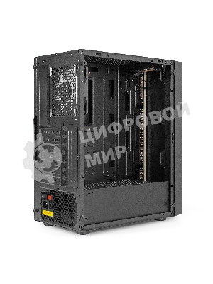 Компьютерный корпус Miditower ExeGate EVO-9211-EVO800 (ATX, БП EVO800RGb с вент. 12см, с окном, 2хUSB+1хUSB3.0, HD аудио, черный, 1 вент. с RGb подсветкой)