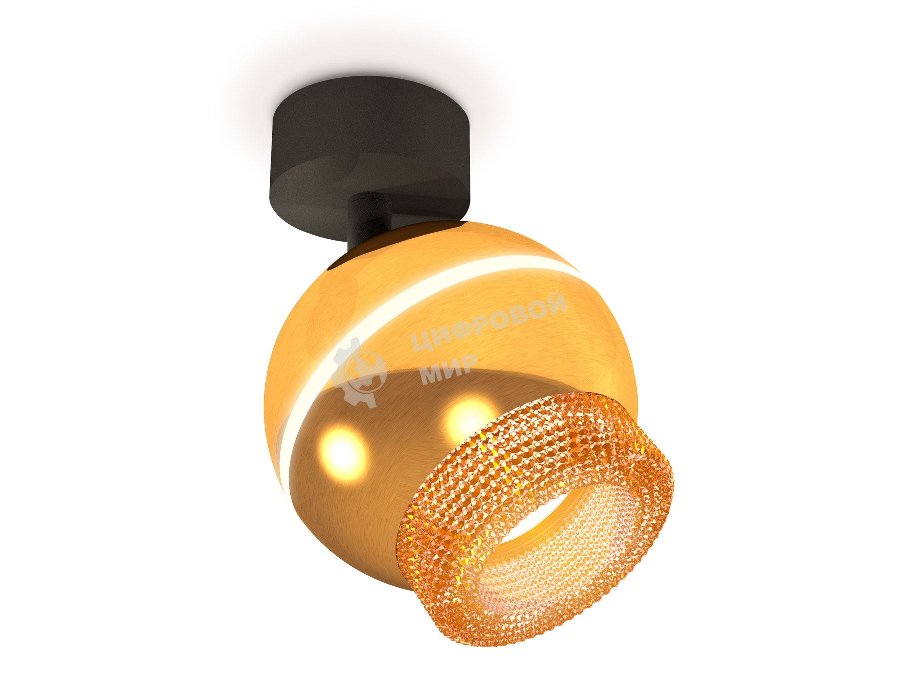 Комплект поворотного светильника Ambrella light XM1105010 PYG/SBK/CF золото желтое полированное/черный песок/кофе MR16 GU5.3 LED 3W 4200K