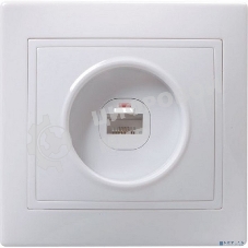 Розетка телефонная 1-м СП Кварта РТ10-КБ IP20 белый IEK ETK10-K01-DM
