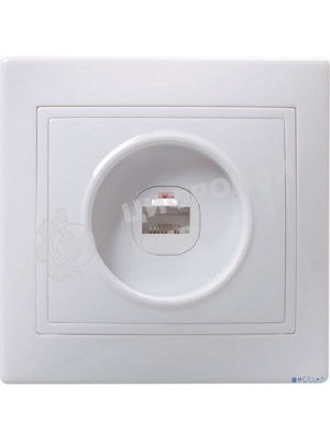 Розетка телефонная 1-м СП Кварта РТ10-КБ IP20 белый IEK ETK10-K01-DM