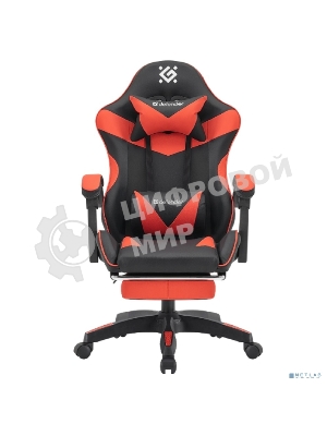 Кресло Defender TORNADO BLACK/RED черный/красный, экокожа