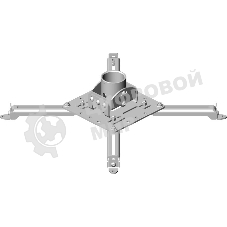Универсальное потолочное крепление Wize Pro PR2-UNV-W для проекторов, максимальное расстояние между крепежными отверстиями мм, наклон +/-°, поворот +/- °, вращение 360°, до 35 кг, возможность крепления к потолку напрямую, белое