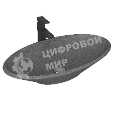 Раковина накладная кварцевая BAU Nimb 70, серый металлик донным клапаном , хром + смеситель Hotel Still, черный