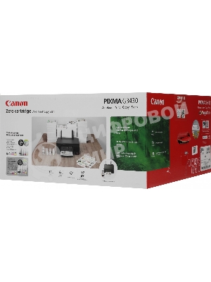 МФУ струйное Canon PIXMA G3430 (5989C009), A4, цветное, печ. 11 стр/мин. (ч/б) 6 стр/мин. (цвет), скан. до 3.16 стр/мин., 4800 x 1200 dpi (печать) 600x1200dpi (скан.), USB, Wi-Fi, Air Print, Mopria