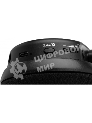 Гарнитура Bloody GR370 черный, беспроводная + проводная, Bluetooth, до 45 ч, подсветка