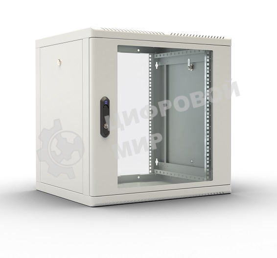 Шкаф телекоммуникационный настенный разборный 9U (600 × 520), съемные стенки, дверь стекло