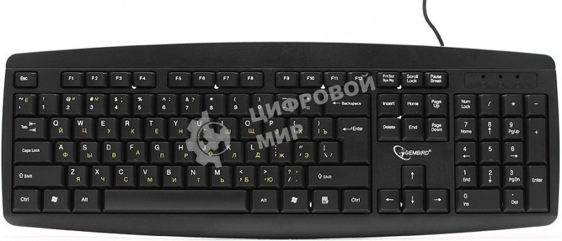 Клавиатура проводная Gembird KB-8351U-BL, USB, черный
