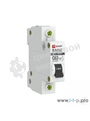Выключатель автоматический EKF mcb4729-1-10C 1P 10А (C) 4,5кА ВА 47-29 EKF Basic