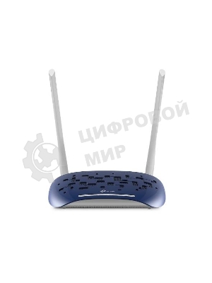 Маршрутизатор TP-Link VDSL/ADSL 300Mbps Wi-Fi VDSL/ADSL Modem Router,  802.11b/g/n, 300Mbps at 2.4GHz, 4 FE LAN ports, 2 fixed antennas, Clound Support, with VDSL splitter, Annex A/B