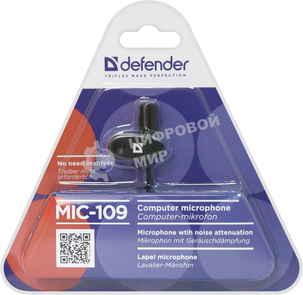 Микрофон Defender MIC-109 черный