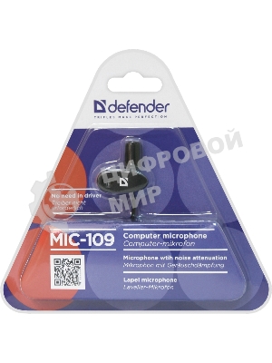 Микрофон Defender MIC-109 черный