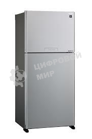 Холодильник Sharp SJ-XG55PMSL серебристый двухкамерный 394/162 л морозилка сверху