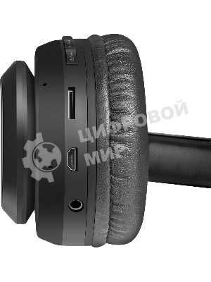 Беспроводные/проводные наушники Defender FreeMotion B552 черный, накладные, Bluetooth + проводной, складная конструкция, до 5 ч